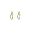 Boucles d'oreilles géométriques irrégulières en métal mat, personnalité féminine, vent frais, tendance, aiguille en argent S925