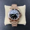 Rolaxs ZP 남자 시계 GMT II-126710 배트맨 17 색 40mm 세라믹 링 럭셔리 기계 자동 움직임 손목이있는 원래