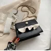 Torby wieczorowe 2023 Kobiet plisowany łańcuch crossbody torba Pearl pu skórzana kontrast kolor luksusowy designerka torebka na ramię