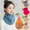 Scarves Winter Fleece Neck Scarf Thickened Warmth Autumn Sleeve For Women's Plush Double Layer Neckerchief Ring
