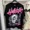 Hellstar Camisa Hellstar T Shirt Tee Mens Womens Designer Camiseta Gráfico Tee Roupas Roupas Hipster Lavado Tecido Street Graffiti Lettering