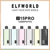 Oryginalny Elf World I15 Pro 12000 Puffs Electronic Vape Vape Pen Morzache Elfworld 18 ml z 600 mAh Akultujną baterię Cewkę z siatki C