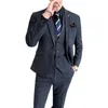 Männer Anzüge Blazer Mode Business Plaid Gestreiften Anzug 3 Stück Männer Kleidung 2023 Stil Hochzeit Party Kleid Homme Größe 5XLS 231116