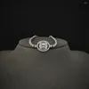 Link Bracelets 2023 Arrival Trendy Silver Color Oval Bracelet Bangle For Women Anniversary Gift S8248