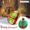 Christmas Decorations 5 3 1pcs Decoration Outdoor Inflatable Decorated PVC 60cm Big Large Ball Xmas Tree Decor Without Light Ornament 231116