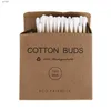Bawełniany wymaz 200pcs/pudełko podwójna głowa bawełniana wymaza bambusa patyki nosowe uszy pielęgnacja narzędzia do czyszczenia jednorazowego sprzątania