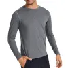 lu Men Yoga Outfit Sports Long Sleeve T-shirt Mens Sport Style Shirts Training Fitness Clothes Elastic Quick Dry Sportwear Top Plus Size 5XL Breathable and casual