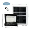 30W 50W 100W 200W 300W LED Luzes de inundação solares ao ar livre IP67 à prova d'água com controle remoto Iluminação de segurança Luz solar para jardim