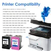 HP 60 XLブラック/カラーインクカートリッジのHP 60xl Deskjet F2480 F4280 D2530 POSMART C4680 C4783 231116用のHP 60 XLブラック/カラーインクカートリッジに互換性のあるトナーカートリッジグリーンシュル互換