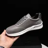 Berömda män märke casual skor flyblock som kör sneakers Italy förfinade låga toppar elastiska band onyx harts svart vit läder designer som strider sportskor box eu 38-45