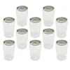 Dinnerware Sets 10 Pcs Disposable Juice Bottles Drink Water (Transparent)