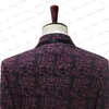 Abiti da uomo Abito da uomo Blazer da uomo Cappotto rosso scuro Risvolto monopetto Smart Casual Giacca da sposo da lavoro Primavera One Piece Slim Fit