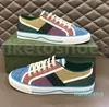 Luxe ontwerpers schoenen fel kleuren multicolor skate schoen Italië groen en rode tennis canvas casual sneakers