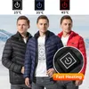 Vestes pour hommes 19/11/9 zones Veste chauffante hommes vestes de chauffage électrique manteau chauffant hommes femmes vêtements hiver veste en coton chauffant Veste 231116