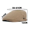 Bérets hommes chaud automne hiver casquette plate boulanger garçon chapeau à chevrons Sboy béret Ivy décontracté britannique tricot unisexe artiste