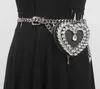 Bälten Kvinnor Runway Fashion Metal Chain Diamonds Bag Cummerbunds Female Dress Corsets Midjeband Decoration smalt bälte R2633