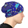 Berets Grieks Evil Eye Print Bonnet Hats Nazar Charm Beanie Patroon Breien Hat Autumn Fashion Unisex Outdoor thermische elastische petten