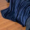 Blankets Winter Flannel For Beds 230Gsm Solid Blue Soft Warm Thin Coral Fleece Bedspread Sofa Cover Faux Fur Plaid Blanket 231115