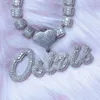 Ciondoli con ciondoli catena con nome collana vvs personalizzata in moissanite pendente con nome in argento 925 ghiacciato