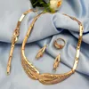 Conjuntos de joias de casamento Zoshi Dubai Colar de cristal pulseira brincos anel festa nigeriana conjunto de moda feminina 231116