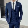 Men's Suits Blazers Boutique S-5XL suit Vest Trousers Men's Solid Color Fashion Business Gentleman Casual Slim Wedding Dress Three-piece Suit 231116