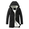 Men's Down Parkas Autumn and Winter Korean Style Men Cardigan Mid-length Trench Coat Men's Hooded Solid Jacket Casual Windbreaker Male 8929 J231116