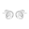 Studörhängen CKK Family Er alltid omgiven för kvinnor Pendientes Plata 925 Sterling Silver Jewelry Boucle Oreille Femme Kolczyki