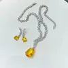 مجموعات مجوهرات الزفاف Asnora Cubic Zirconia Necklace أقراط مجموعة الزفاف الفاخرة للنساء إكسسوارات اللباس X0205 231116