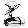 Barnvagnar# lyxig baby barnvagn bärbar hög landskap lyx barnvagn läder barnvagn resor barnvagn pressstol vagn baby bilvagn q231116