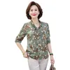 Chemisiers pour femmes Chemises Femmes En Mousseline De Soie Casual Col Arc Floral Vêtements À Manches Longues Imprimé Chemise Tops Chemise Femme Grande TailleFemmes