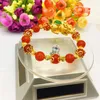 Strand Product Natural Crystal Red Beads Bracelet And Green Pixiu Pendant Jewelry Wholesale