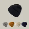 Bérets d'hiver unisexe tricoté chapeau acrylique fibre Skullies bonnets casual solide extérieur mâle femme casquettes chaud coupe-vent loisirs dames