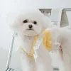 Kostiumy kota Summer Puppy Lace Princess Spódnica oddychająca szyfonowa żółta/niebieska zawiesina psa Chihuahua