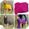 Cão vestuário roupas para animais de estimação toalha secagem super absorvente robe macio rápido poliéster sleepwear casaco quente ao ar livre caminhada 231115