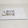 A4 Sublimation Blank Puzzle Favor Creative Love 47 Pieces MDF Heat Transfer Jigsaw Toy DIY Valentine's Day Gift BJ