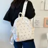 Schultaschen Mini-Rucksack im japanischen Stil mit frischem Blumendruck Studenten Einfache Schultaschen für Mädchen Leichte Nylon-Reisetasche 231116