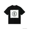 Дизайнерская модная одежда Роскошные футболки Новые Mm6 Magilla Maison Style Patch Number 6 Свободная футболка с коротким рукавом с принтом Мужчины Женщины Пары