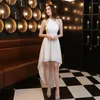 Abiti casual Paillettes dorate Perline Halter Neck Senza maniche Asimmetrico Sirena Sexy Luxury Women 2023 Elegante Night Club Party Dress