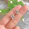 Hot Sale Pass Diamond Testare Top Quality Stud Earring Screw Back Hiphop Jewelry Asscher Moissanite örhängen