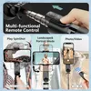 安定剤Axnen L09 Pro Wireless Bluetooth Selfie Stick Tripod Handheld Gimbal Stabilizer Monopod IOS Android Q231116用の塗りつぶしライトシャッター