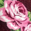 Teppiche Handgefertigter Teppich mit Rosenstickerei Hochwertiger Schlafzimmerteppich Romantisches Rosa / Rotes Muster 70 60 cm Closestool Antirutschmatten
