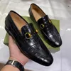 Włoskie mokasyny Oxford Oryginalne skórę Moccasins Brown Black Designer Buty Casual Buty Men Classic High Quality Wedding Office Formal Buty Business Buty