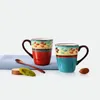 Mugs Ceramic Mug Nordic Bohemian Style Tea Cup Bone China Coffee Porcelain Teacup Household Ceramics Drinkware Bar Supplies