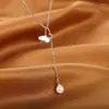 Chaînes 925 argent Sterling papillon collier gland perle clavicule chaîne femme Simple rétro Long pull bijoux fête cadeau