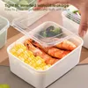 Servies 600ml Keuken Maaltijdvoorbereidingscontainers Groenten Fruitsalade Vershoudkom Met Deksel Bento Lunchbox Herbruikbare Koelkastdoos