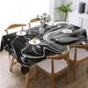 Table Cloth Elegant Marble Tablecloth Black White Liquid Rectangular Cover Tablecloths Modern Design For Party Dining Room