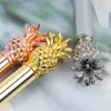 Pieces Ballpoint Pen Pineapple Love Crystal Wedding Metal Copper Office School Supplies Stationery