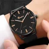 Wristwatches 2023 Geneva Men Watch Minimalist Ultra Thin Watches Luxury Top Brand Stainless Steel Mesh Belt Quartz Hombre