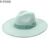 Wide Brim Hats Bucket Hats Big Wide Brim Women Hats Winter Autumn Ladies Elegant Retro Felt Fedora Hat Wedding Church Dress Formal Hat 231116