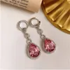 Luxe Water Drop Pink Diamond Dangle Earring 925 sterling zilveren Party Wedding Drop Oorbellen voor Vrouwen Bridal Promise Sieraden